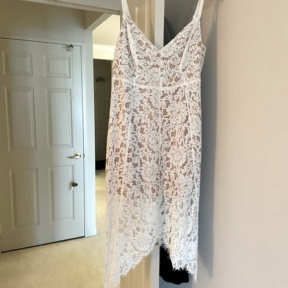 Lulus “One Wish” white lace midi dress - Picture 1 of 4
